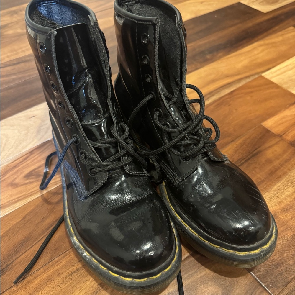 Dr. Martens Shiny Black Combat Boots